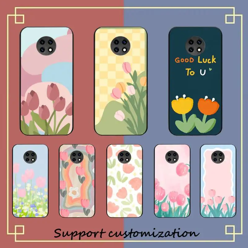 

Tulip Flower Phone Case for Redmi Note 8 7 9 4 6 pro max T X 5A 3 10 lite pro