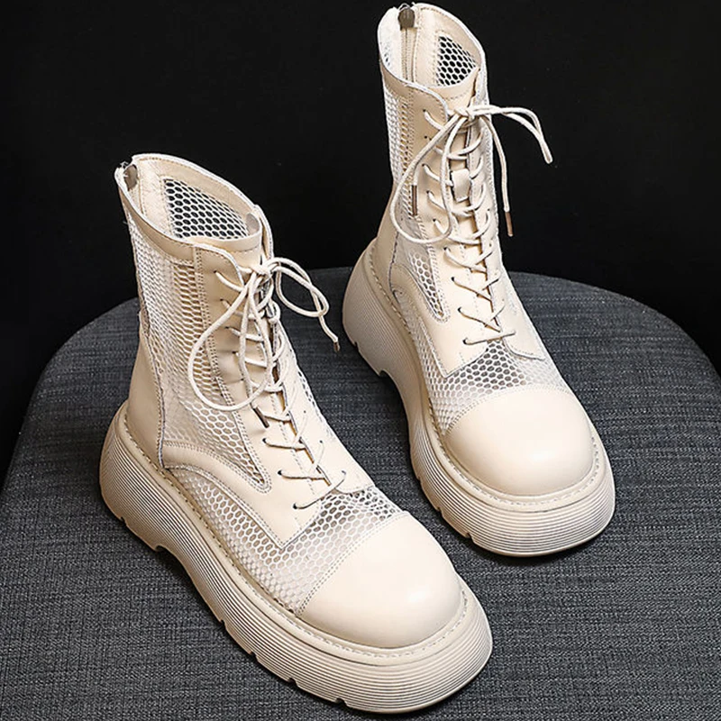 

Flats Sport Running Women Shoes Thick Cool Boots Sandals 2022 New Trends Mesh Breathable Sandals Motorcycle Boots Women Shoes