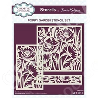 2022 arrival new poppy garden stencil set used for scrapbook diary decoration embossing template diy greeting card handmade
