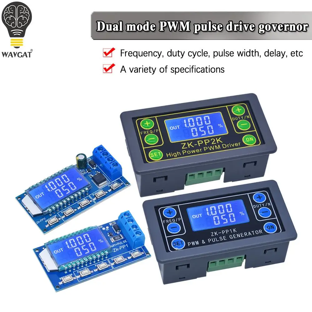 

ZK-PP1K двухрежимный генератор сигналов ZK-PP2K PWM контроллер скорости двигателя 8A 150 Вт Регулируемый Модуль частоты рабочего цикла
