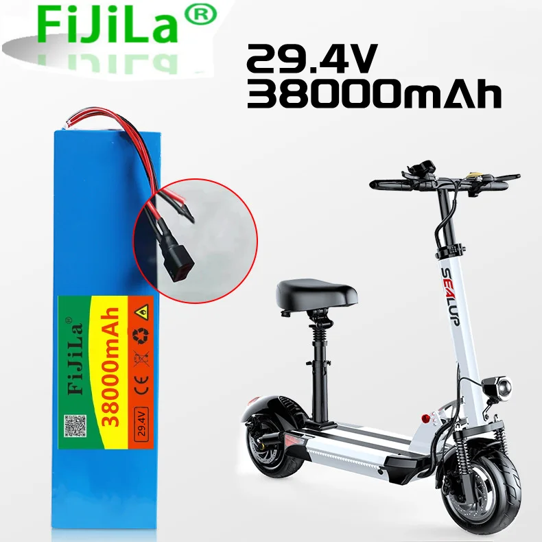 2022 29.4V 38.0Ah 7S4P Extended Electric Car Electric Toy Golf Cart Scooter Rechargeable Lithium Ion Battery Pack