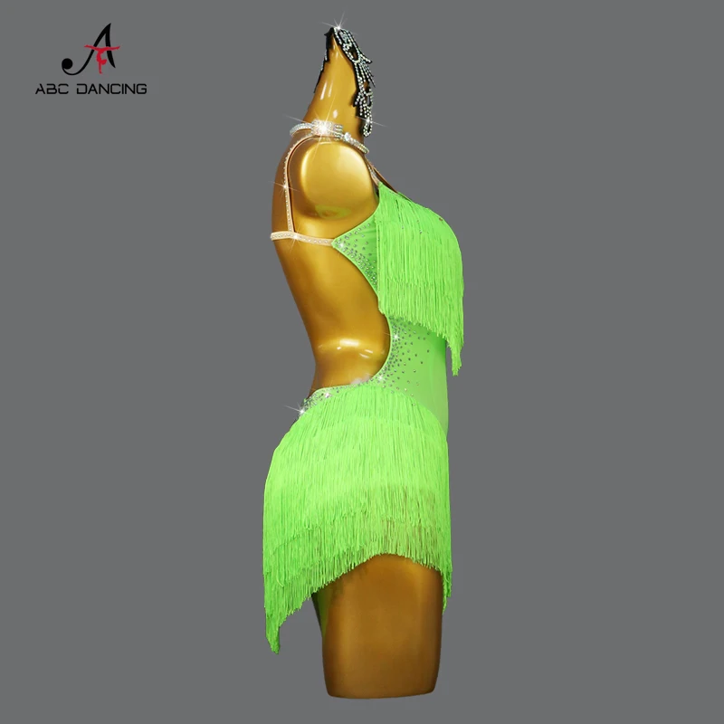 2024 Новое платье с бахромой для латинских танцев сексуальный сценический