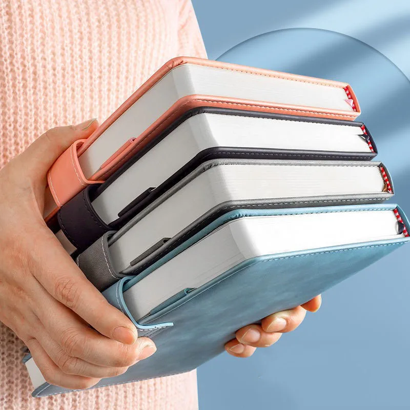

A5Notebook Super Thick College Students Leather Business Notepad Thick Retro Simple Korean Diary Office Business Notebook Kawaii