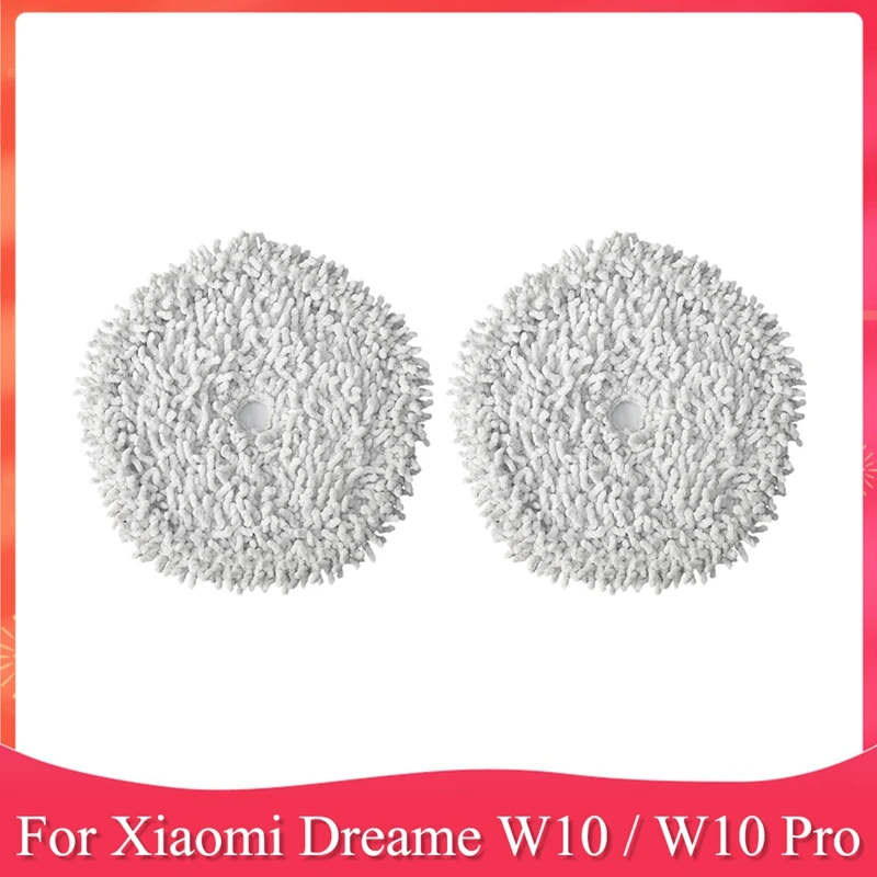 

HOT!2Pcs Mop Cloth Replacement Parts For Xiaomi Dreame W10 / W10 Pro Robot Vacuum Cleaner