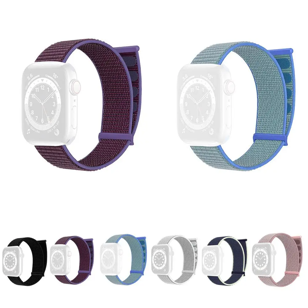 Нейлоновый ремешок с двумя секциями для Apple Watch 8 цвет в ассортименте