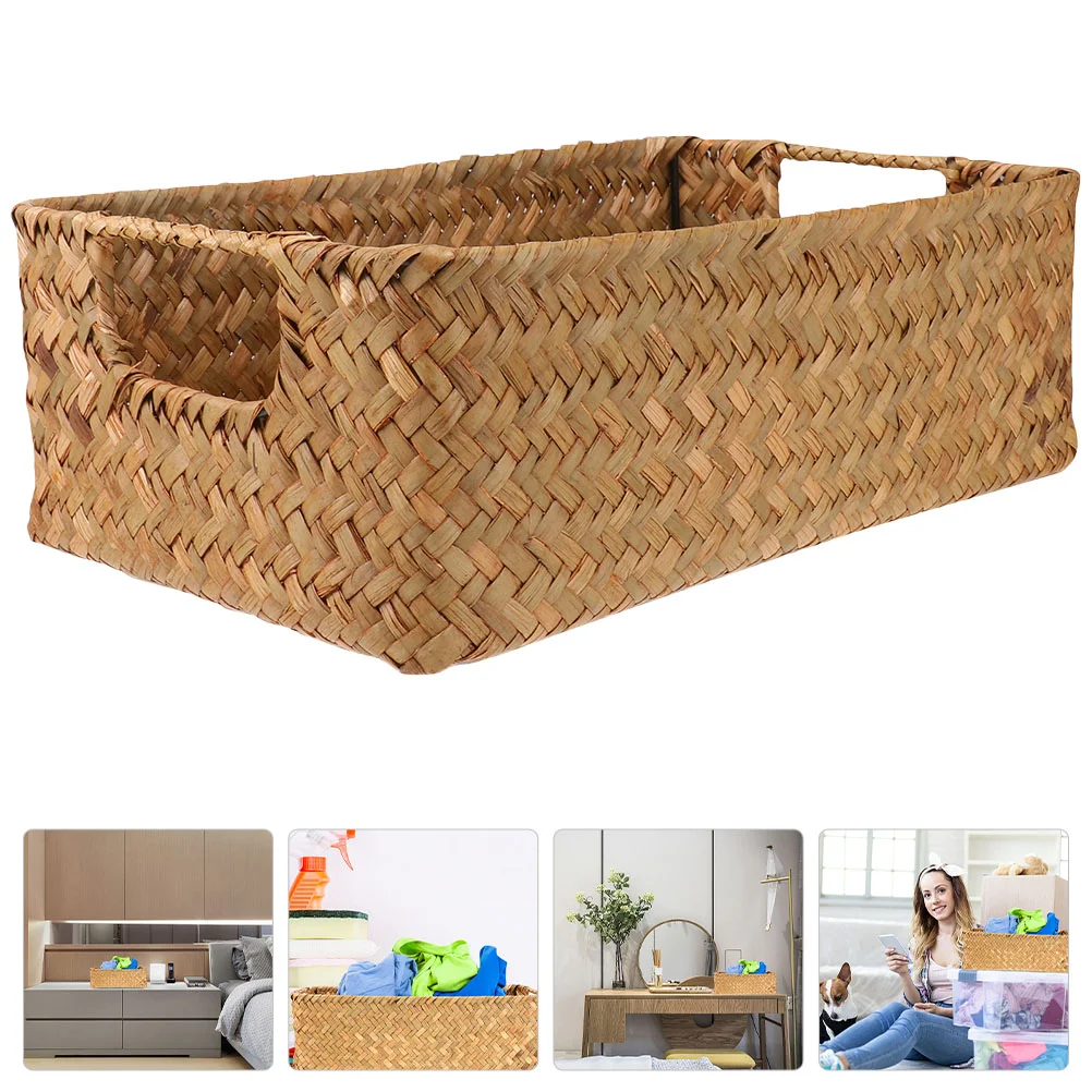 

Dechous Wicker Storage Baskets Lids Woven Baskets Wicker Basket Wicker Baskets Handles Small Rattan Baskets Storage Storage Box