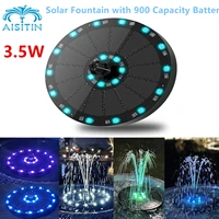 aisitin solar fountain pump for bird bath with 900 capacity battery 3 5w solar water fountain pump with 8 nozzles and fixed rod