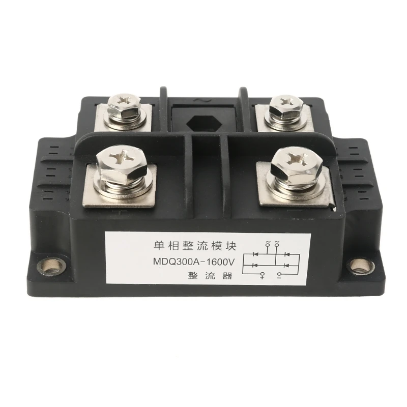 

MDQ 4 Terminals Black Single-Phase Diode Bridge Rectifier 300A Amp High Power 1600V Bridge Rectifier Module