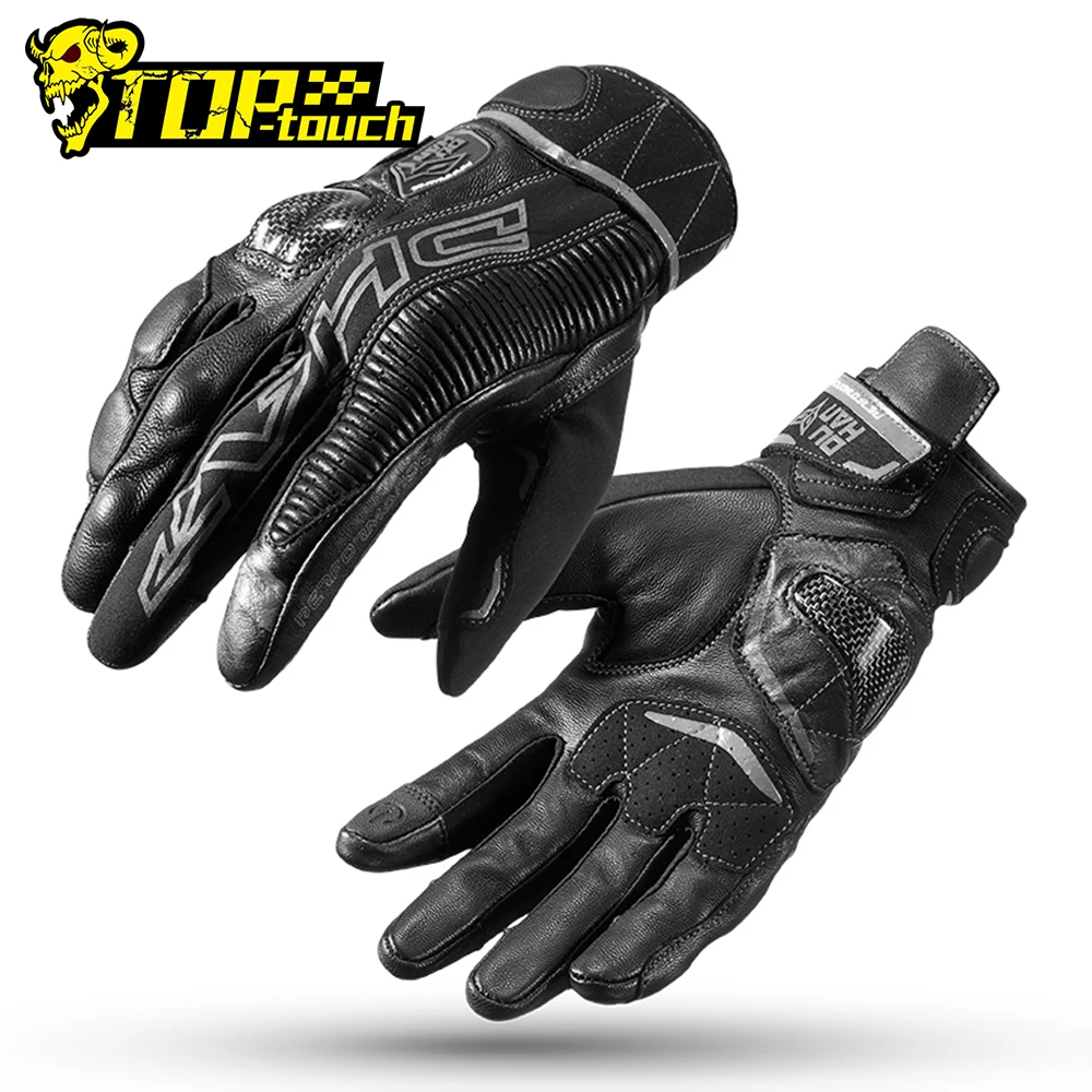 DUHAN Four Seasons Protective Motorcycle Gloves Full Finger Touch Screen Motorcycle Gloves Protection Equipement Gloves M-XXL