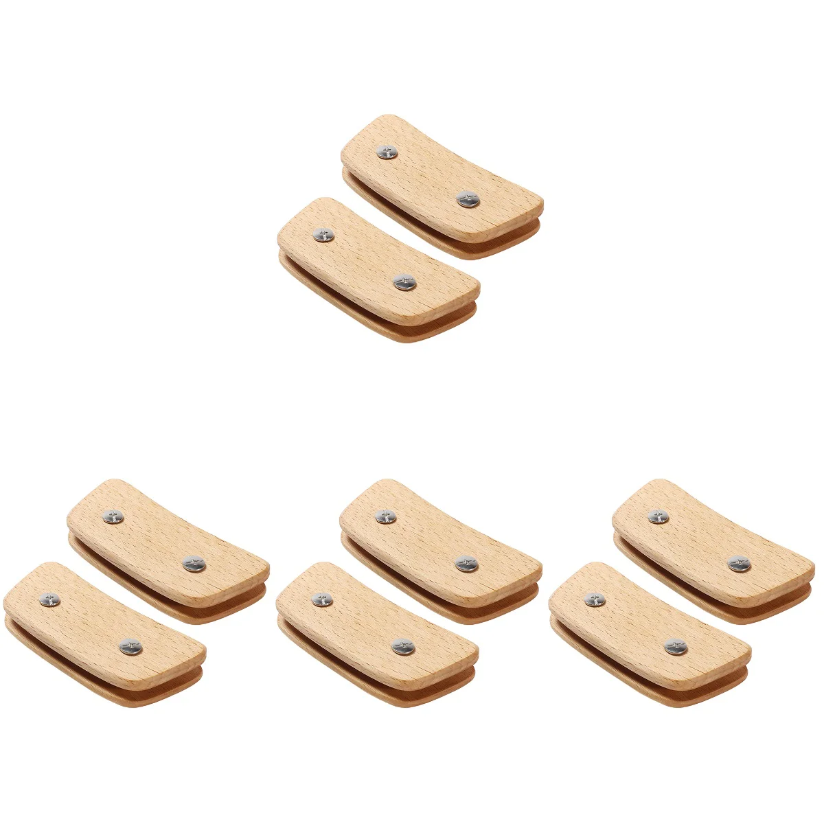 

4 Pairs Wooden Assist Handle Holders Heat-resistant Pan Handle Covers Wooden Pan Handle Grips