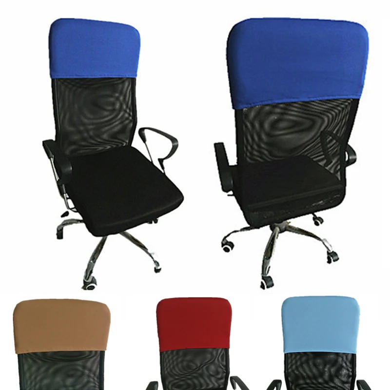 

Solid Color Office Chair Backrest Cover Elastic Chair Back Protection Dust-proof Backrest Slipcover Washable Head Pillow Cover