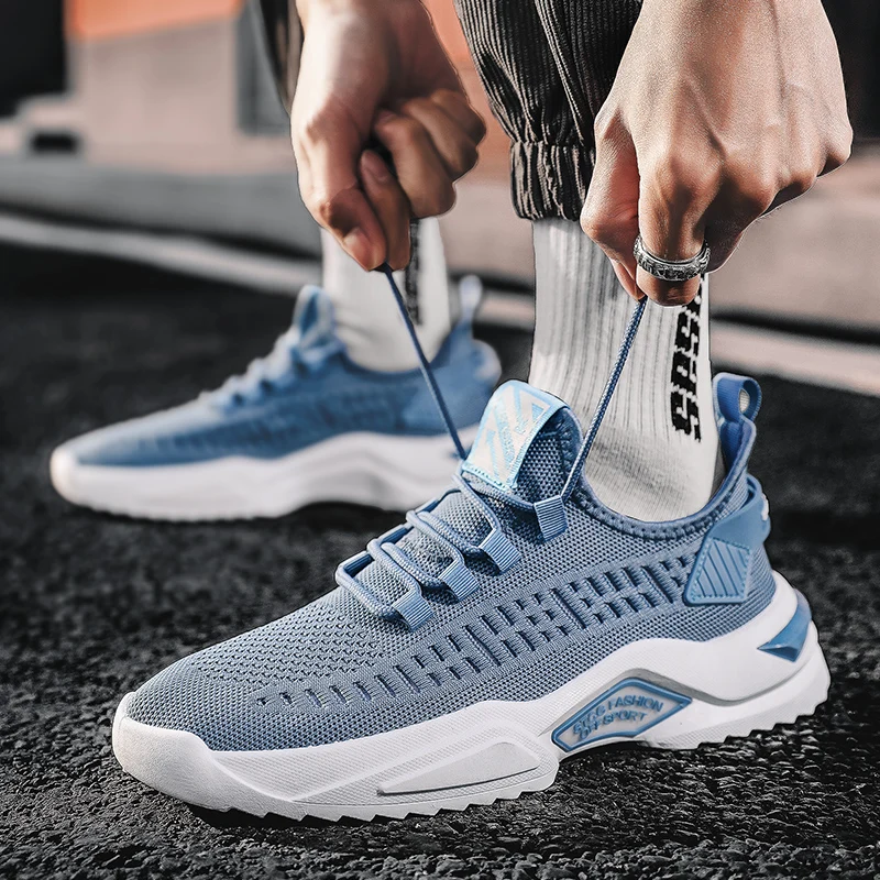 Men Running Shoes Non-slip Shock Absorption Lightweight Sneakers Tennis Shoes Male Comfortable Casual Shoes