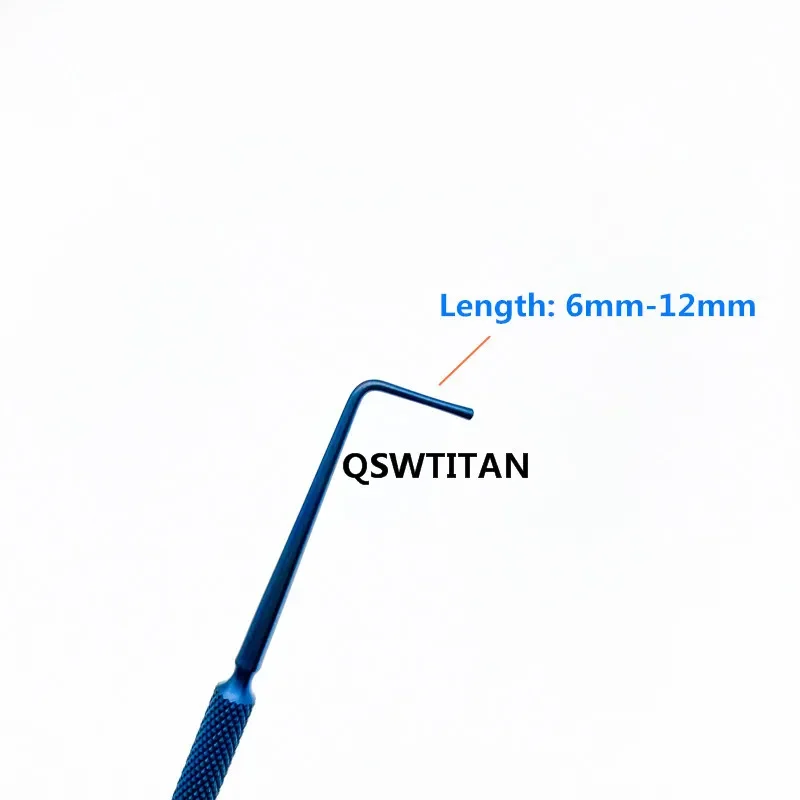 Фото Офтальмологический крючок Helveston Muscle Hook из титана, 6-12 мм, хирургический инструмент для глазных операций №4