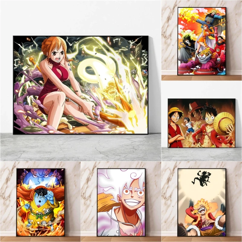 

Canvas Art Walls Painting One Piece Luffy Decor Gifts Comics Pictures Modern Home Hanging Modular Prints Decoration Paintings