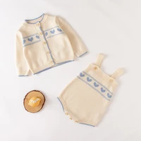 rinilucia 2022 autumn baby girls clothes knitted jumpsuit bodysuitcardigan sweater coat toddler infant romper for girls sets