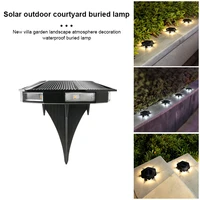 solar garden lights 6 led solar ground light waterproof lamp underground sensing landscape lamp for lawn pathway