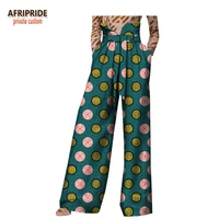 2022 african pants for women plus size wear trousers customzied high waist full length back zipper pants with sashes a1821002