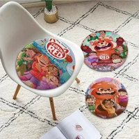 disney anime turning red movie european dining chair cushion circular decoration seat for office desk chair mat pad