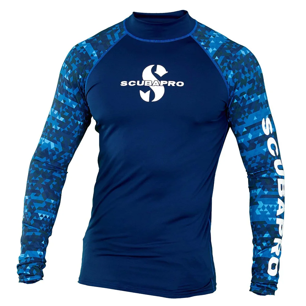 Mens Summer Rash Guard Surfing Suit Uv Sun Protection Long Sleeve Diving Suits Basic Skins Swimming Tight Shirt Sport Clothes