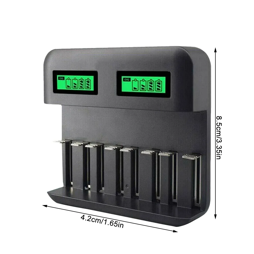 

Портативное пластиковое зарядное устройство AA/AAA, 8 слотов, USB-интерфейс, 1800 мА, профессиональная защита от короткого замыкания, умный зарядн...