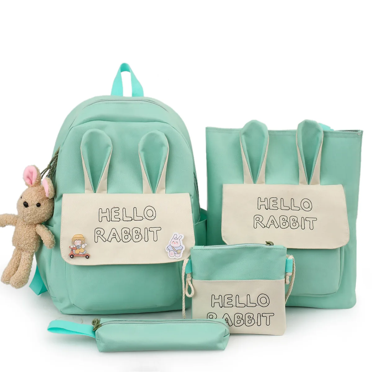 5 шт./комплект холщовые школьные ранцы для девочек-подростков |