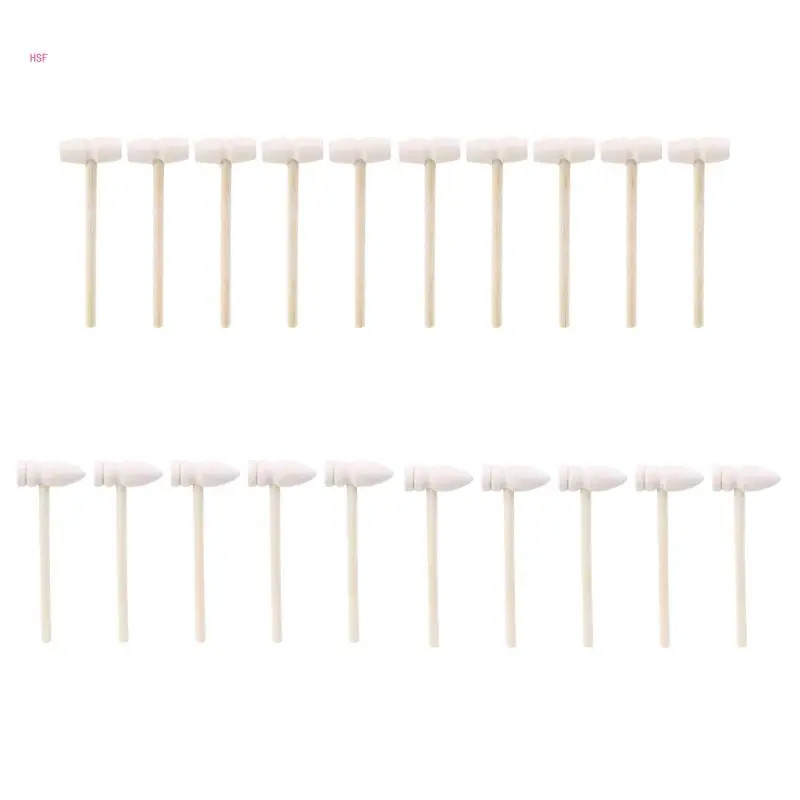 

10 Pcs/Set Mini Hammer Mallet Wooden Hammers for Chocolate Smash-able Heart