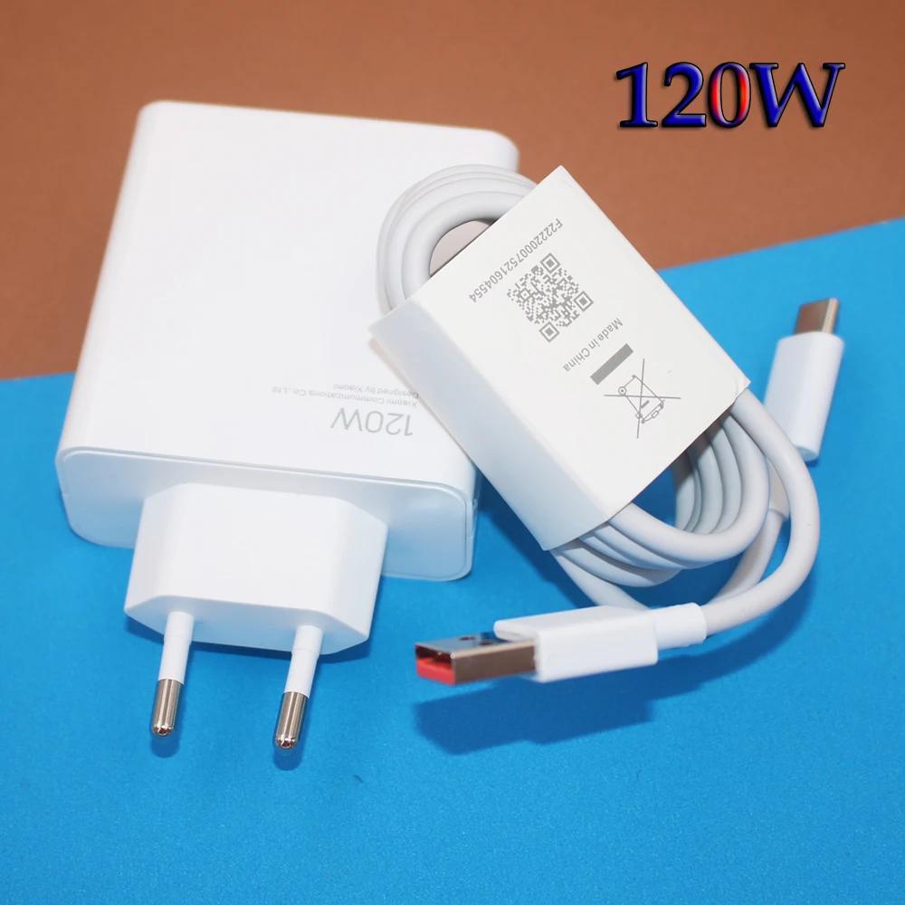 

Original For Xiaomi 120W Turbo Fast Charger EU Plug 6A Type C Cable For 12 11 Pro Ultra 12X Mix 4 Poco X4 X3 GT 5G Redmi K50 Pro