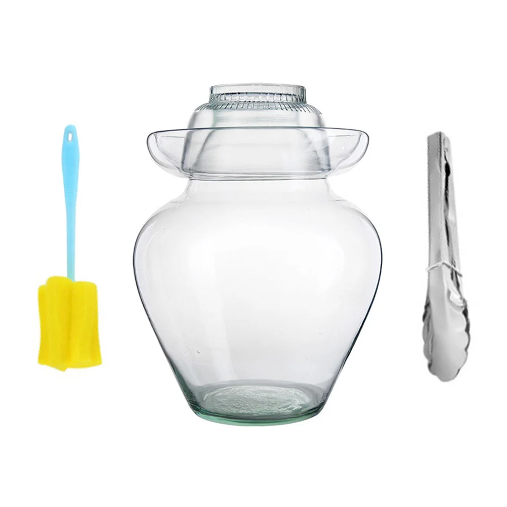 

Традиционная стеклянная ферментационная банка, ферментационная круглая банка для овощей Kimchi