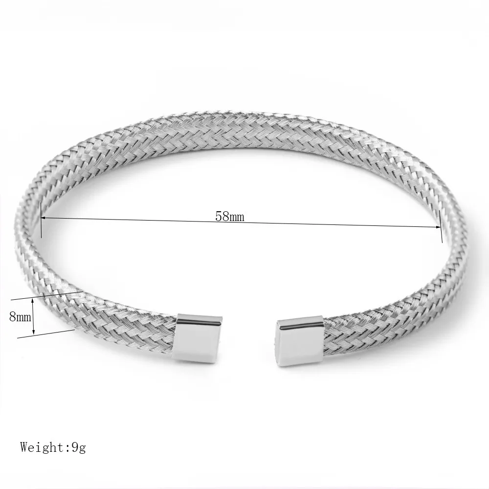 New Stainless Steel Bangle with Adjustable Unisex Bracelets