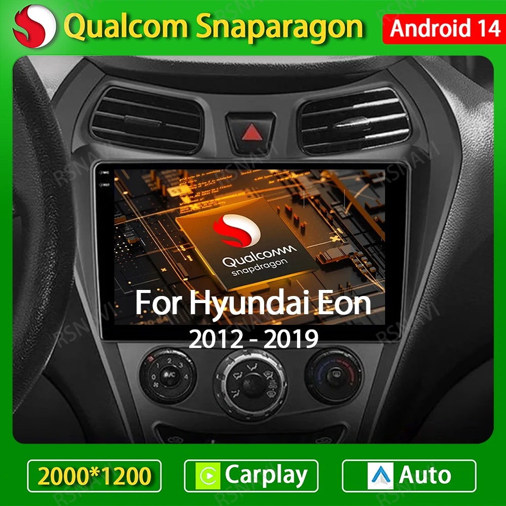 Автомагнитола на Android 14 для Hyundai Eon 2012-2019 мультимедийный видеоплеер с навигацией GPS
