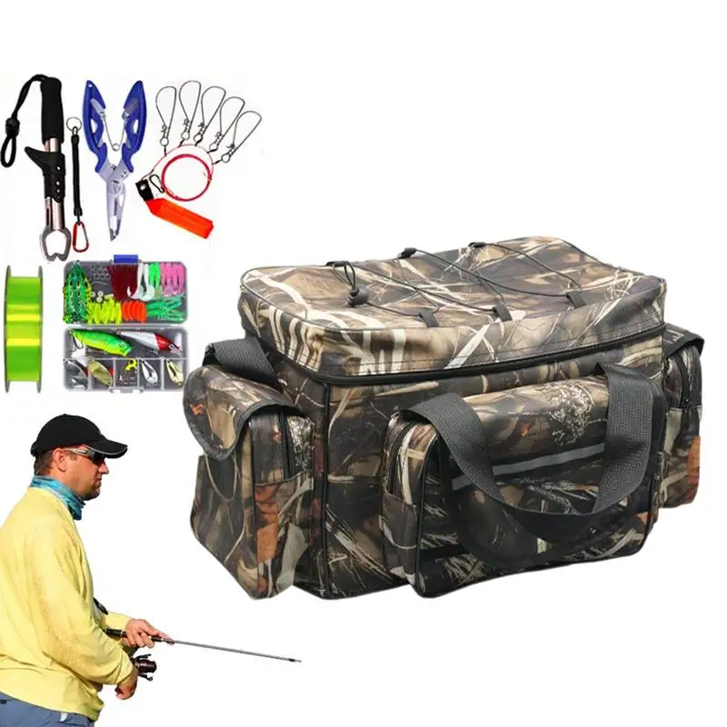 Сумка для рыболовных снастей уличная сумка через плечо рыбалки нейлоновая ткань