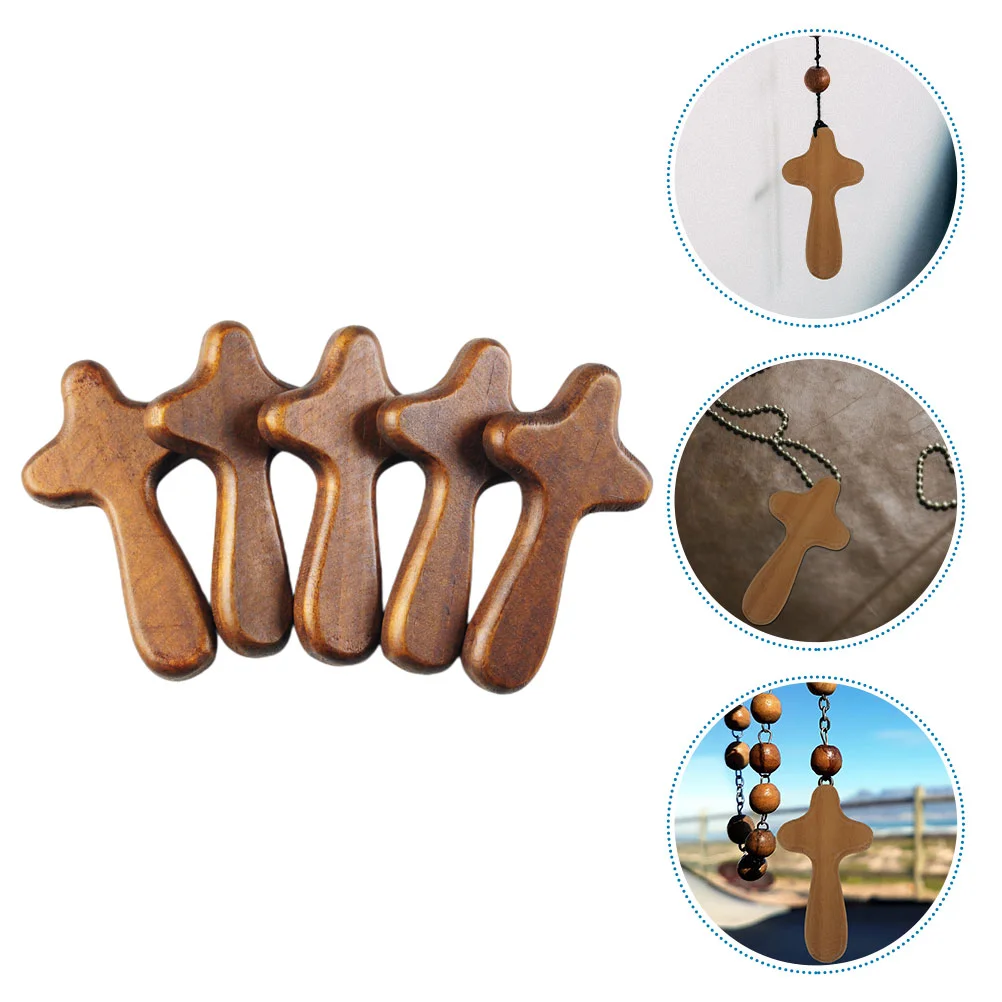 

Wooden Cross Shape Adorn Decor Decoration Ornament Crafts Catholic Cross Small
