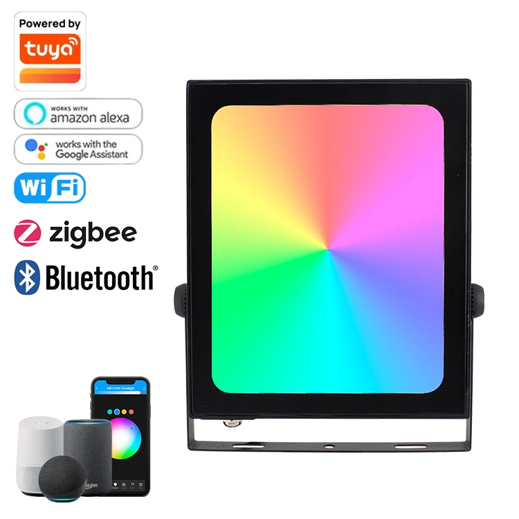 Украшение на открытом воздухе Tuya Zigbee Control 20 50 80 Вт уличный водонепроницаемый IP65