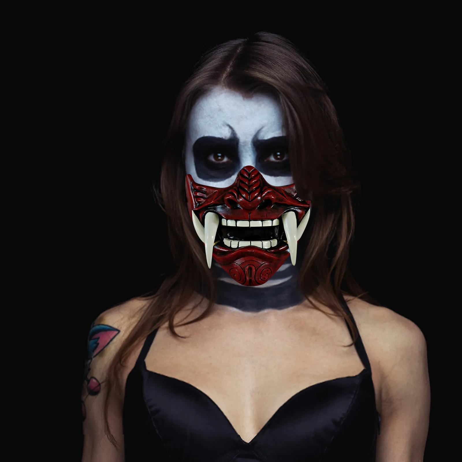 

Маска для косплея на Хэллоуин, маска на голову с черепом, шлем, страшная маска на Хэллоуин, страшная маска для косплея, украшение для вечерин...