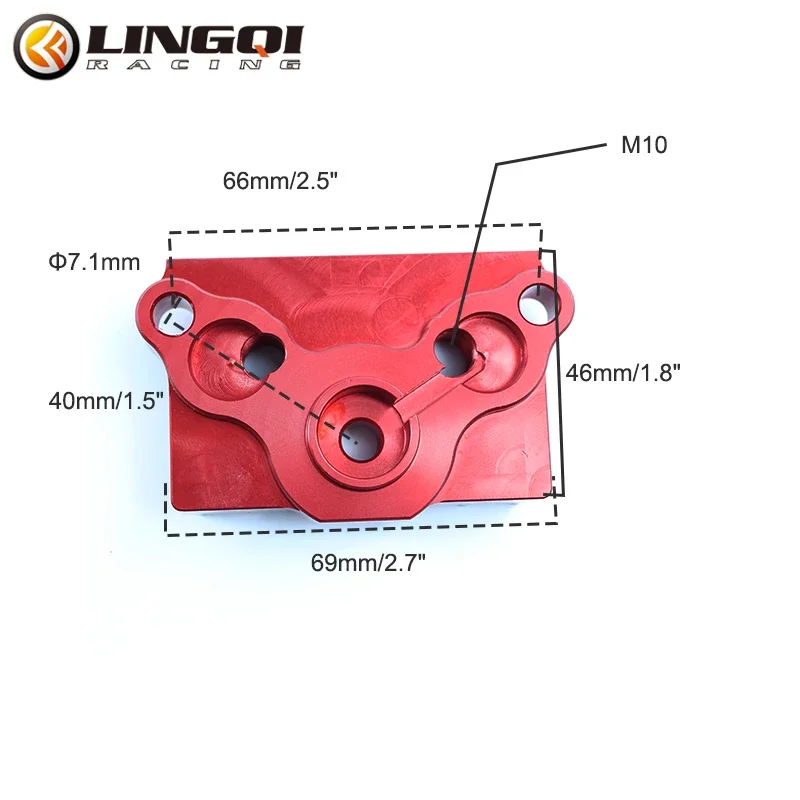 LINGQI гонки CNC боковая крышка масляный радиатор горизонтальный цилиндра двигателя