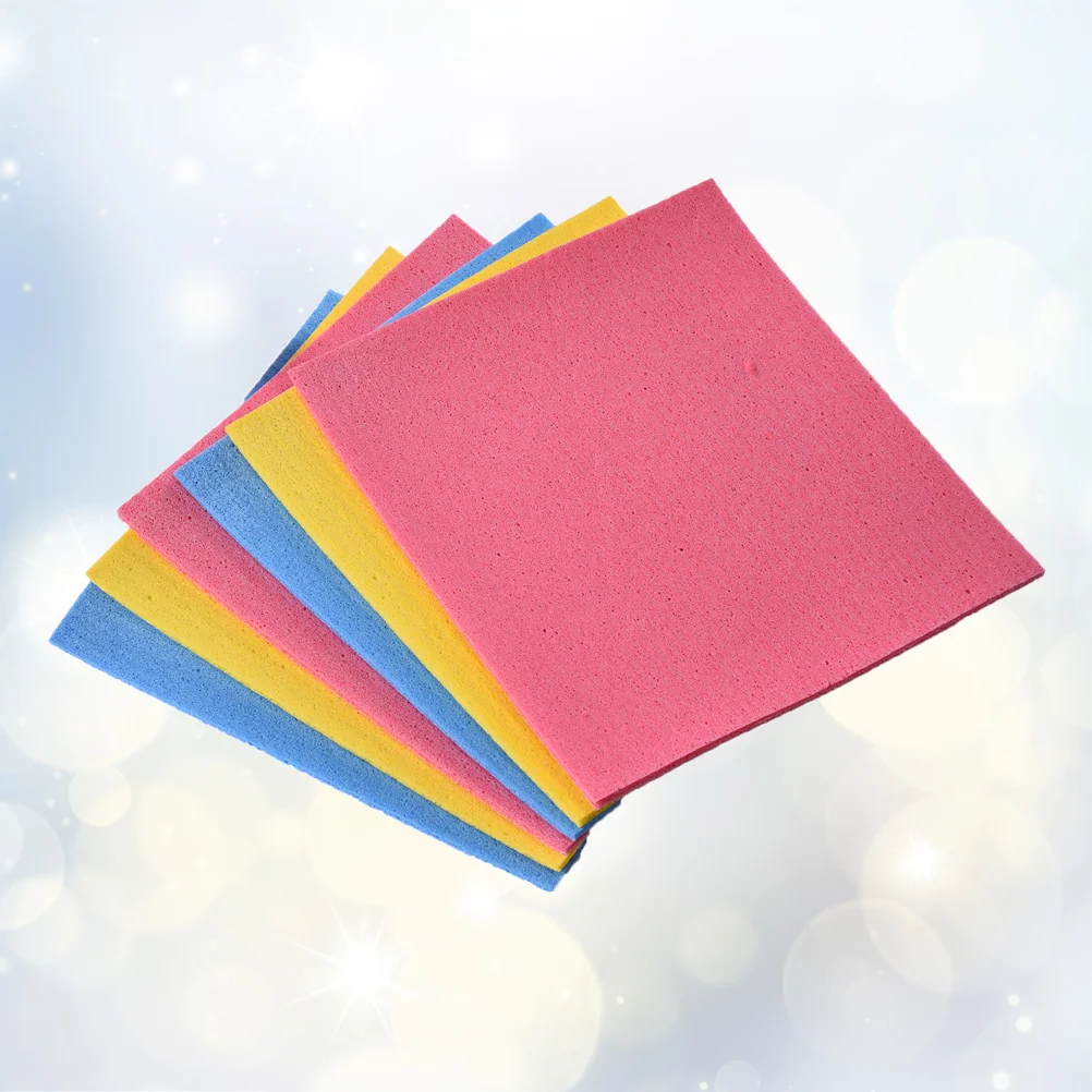 

4 Pcs Cleaning Rags Necessity Dish Washing Towel Non-stick Oil M Cellulose Sponge Cloth