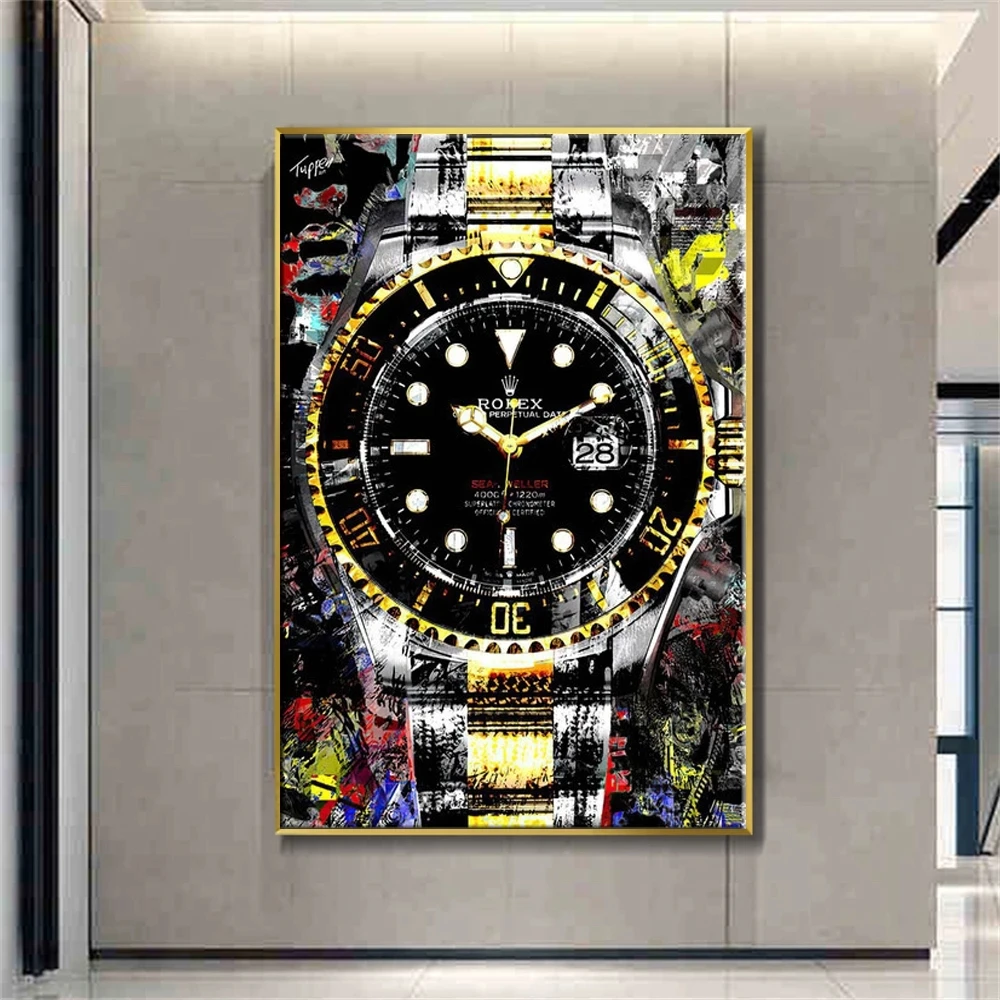 Современный граффити модный тренд красочный художественный Рисунок Серия Rolex