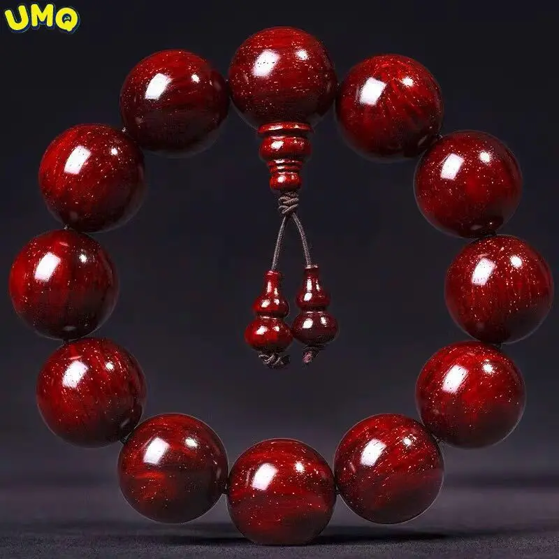 

Натуральное Красное сандаловое дерево высокой плотности, погружной материал Будды, бусины, ручная нить из Замбии, сандаловое дерево