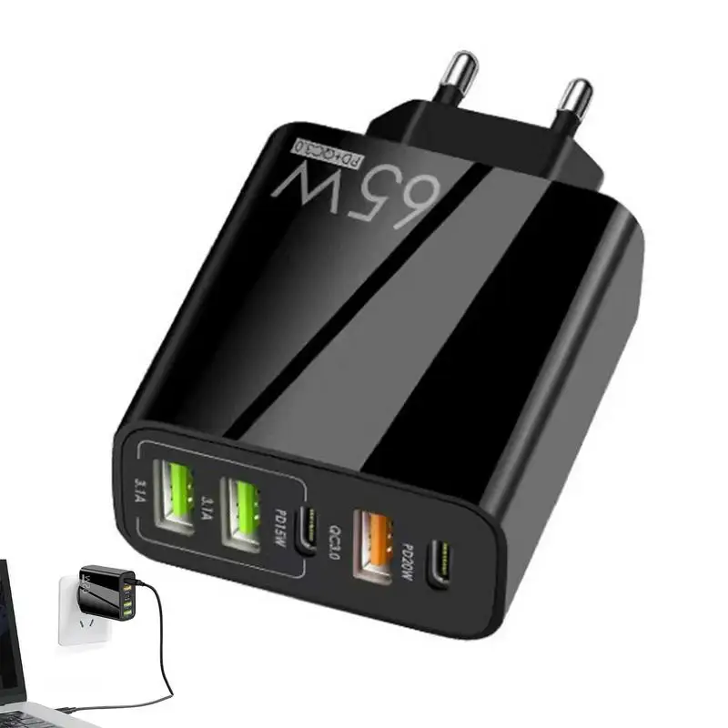 Phone Wall Charger 16W PD Fast Chargers Power Adapters With 5 Ports Type C Charging Brick Cube For Homes Offices Dorms