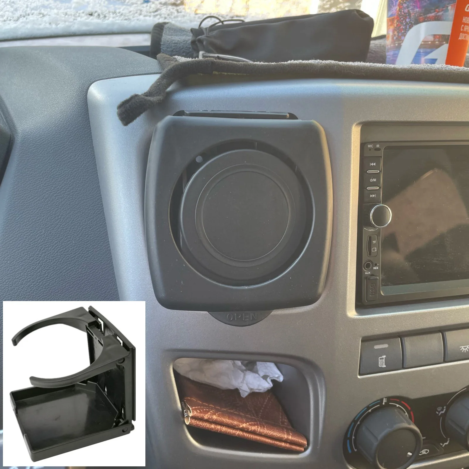 

Автомобильный держатель для чашек, Универсальный Регулируемый складной дверной держатель для бутылок кофе, на заднее сиденье, подставка дл...