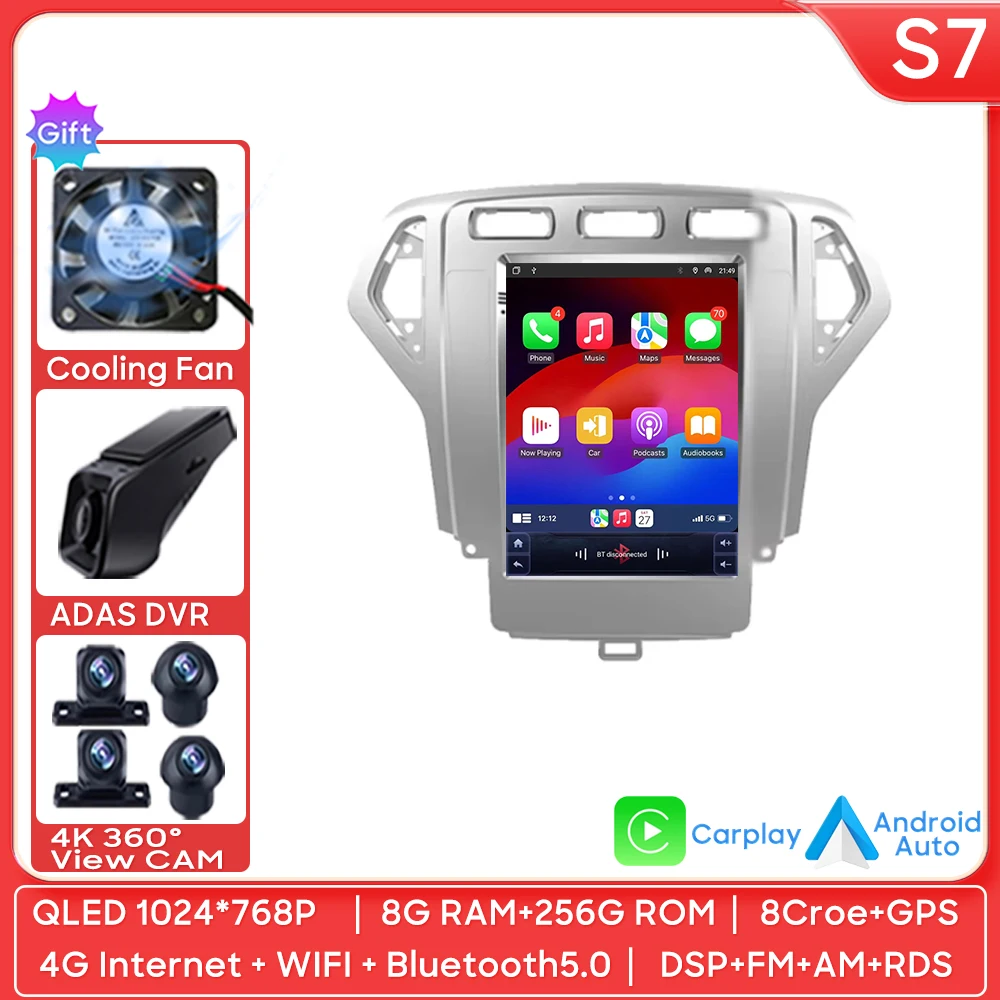 

Android 15 авто для Ford Mondeo MK4 2011-2013, Carplay, правый автомобильный радиоприемник, стерео мультимедийный плеер, GPS-навигация, высокая производительность