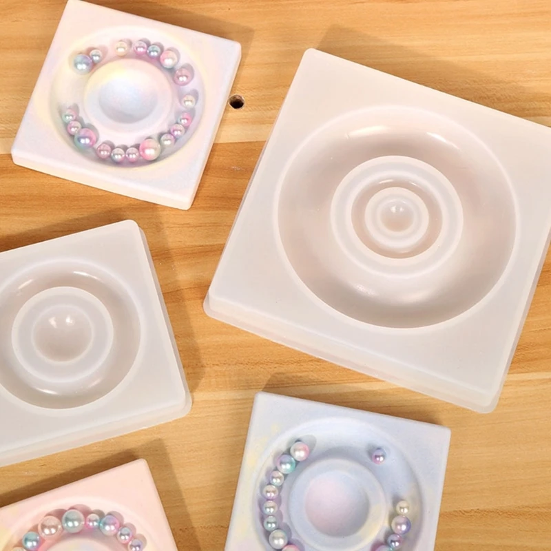 

Форма-лоток из смолы для хранения бусин, круглая форма для ювелирных изделий, форма для смолы, эпоксидная смола, литой Дисплей, пепельница, д...