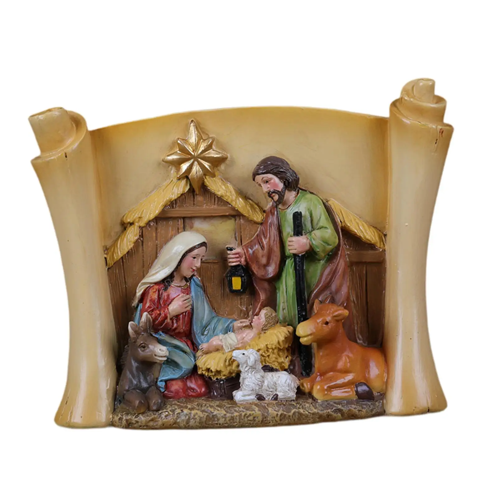 Фигурка Святой семьи Рождественский вертеп декоративная ручная работа легкая