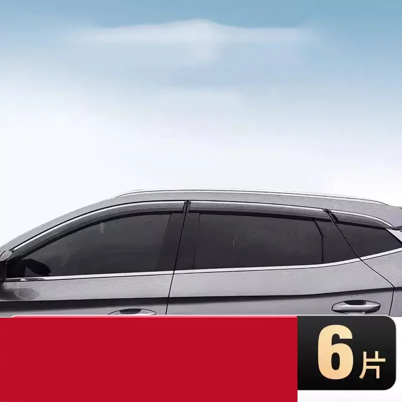 

Для BYD Song Plus DM-i EV 2020 2021 2022 2023 2024 Автомобильный оконный козырек, дефлекторы бокового окна, вентиляционный козырек, солнцезащитный ветрозащитный козырек от дождя