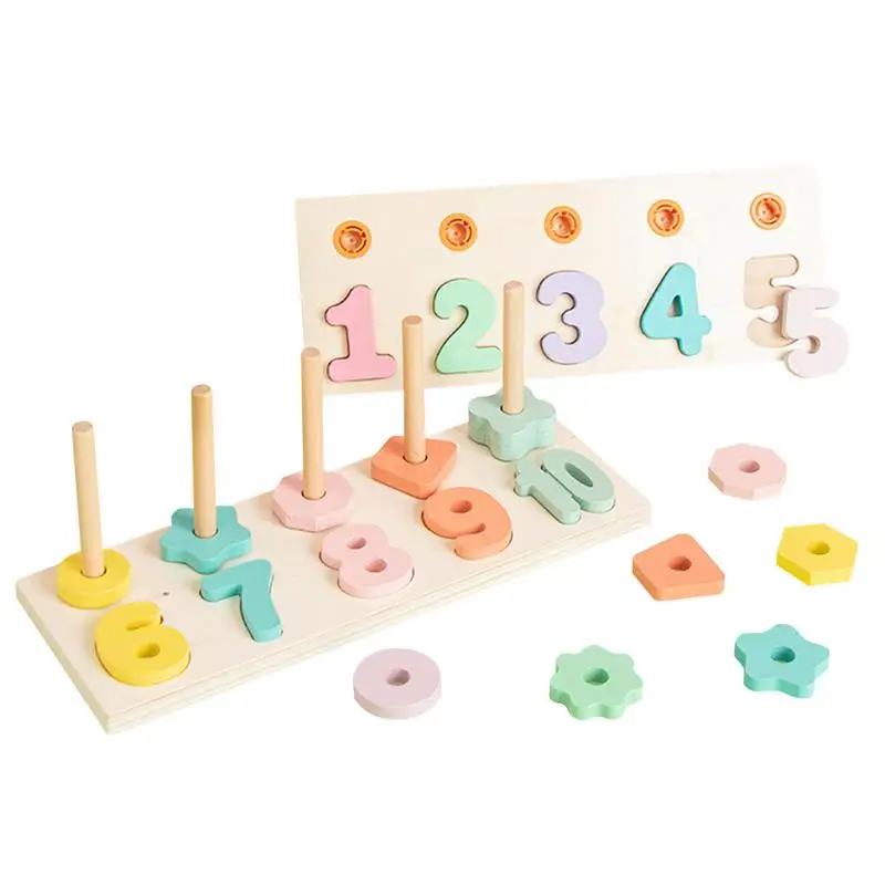 

Wooden Sorting Stacking Toys Shape Stacker Color Matching Toy Montessori Math Shapes Puzzle Toys Educational STEM Early Learning