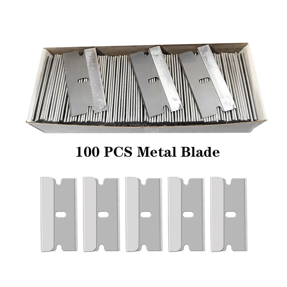 

50/100 шт., скребок для чистки стекла, из углеродистой стали