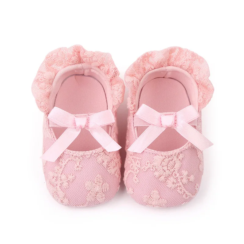New Baby Girls First Walkers Soft Bowknot Girls Princess Shoes Embroidered Toddler Baby Girl Shoes Casual Infant Walkers Shoes images - 6