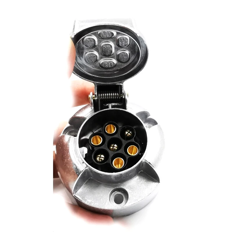 7-контактный буксировочный прицеп металлический алюминиевый сплав 12 В Круглый