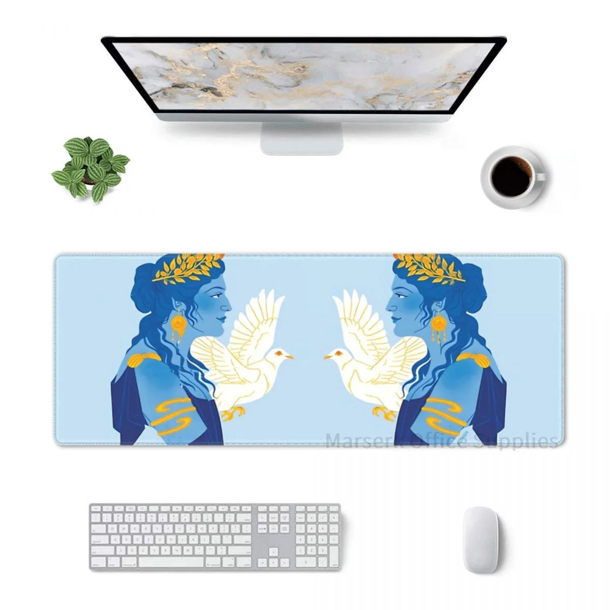 

Venus Bust Large Mouse Pad Cultures Computer Table Keyboard Mat 30x80cm Gamers Decoracion Non-Slip Rubber Carpet