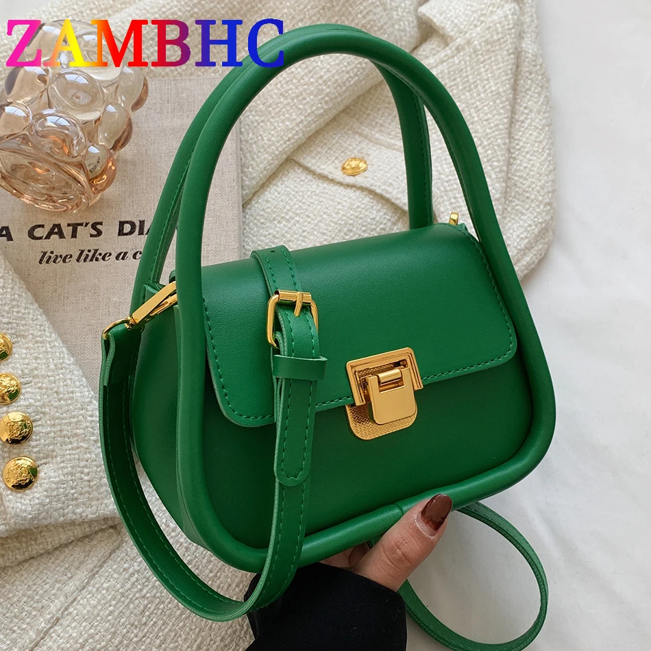 

Candy Color Women's Small Totes Bag Cute Short Handle Shoulder Bags for Women 2022 Fashion Lock Laides PU Leather Crossbody Bag